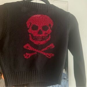 Betsey Johnson Black and Red Knit Sweater